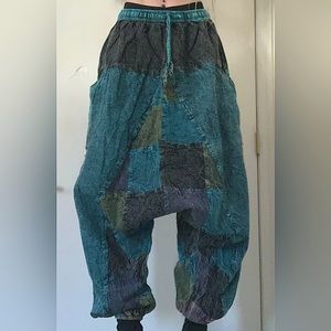 Patchwork Harem Pants